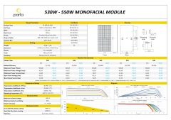 PARLA SOLAR 530 WATT BİFACİAL GÜNEŞ PANELİ