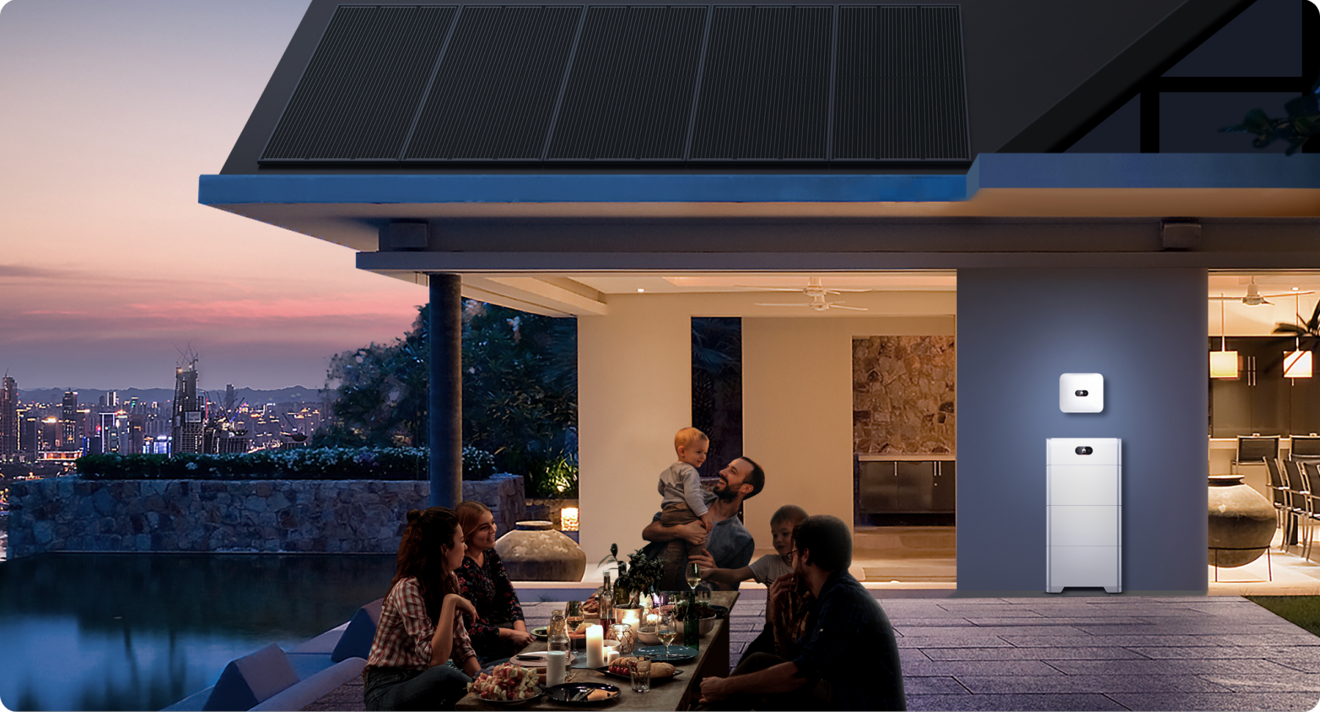 8.8kW, 10.24kWh Batarya Sistemi, Tek Faz Hibrit Solar Sistem