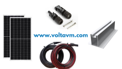 8.8kW, 10.24kWh Batarya Sistemi, Tek Faz Hibrit Solar Sistem