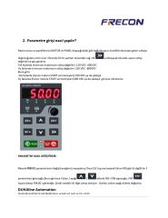 Frecon PV 500 Serisi 10HP 7.5 KW Solar Pompa Sürücüsü