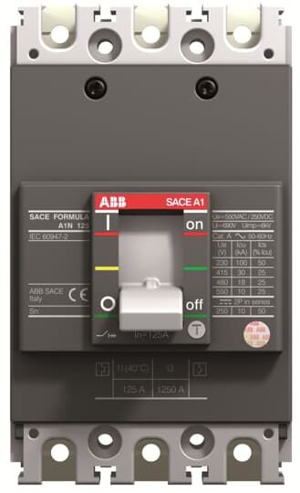 ABB FORMULA  A1N125, TMF, In=20A 1SDA066722R1 KOMPAKT TİP DEVRE KESİCİ TMŞ